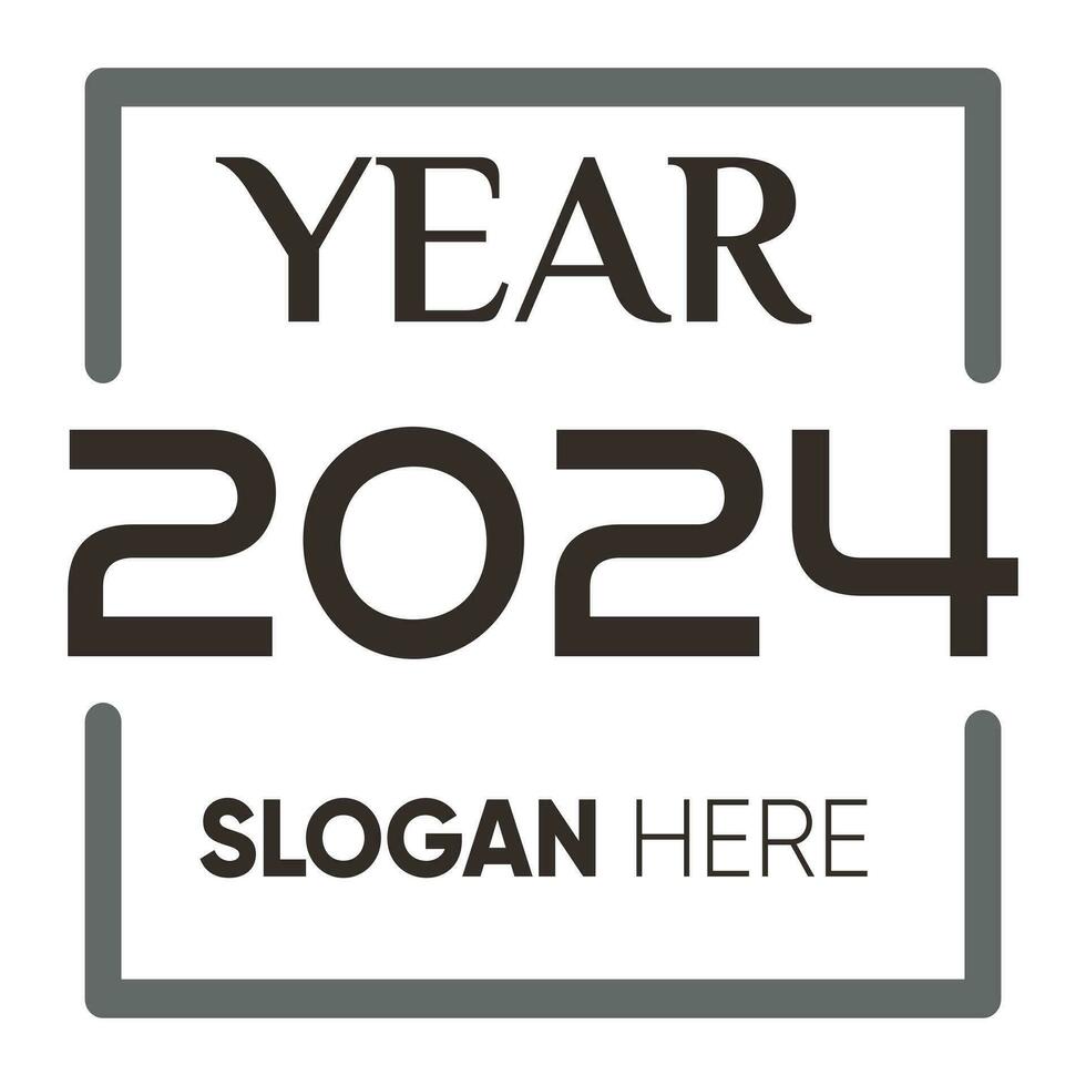 2024 logotyp med kreativ unik element vektor premie