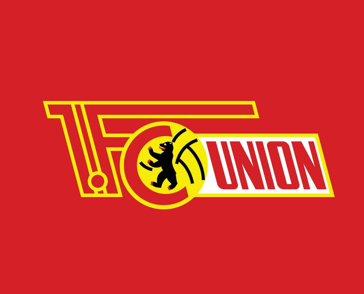 Union Berlin Verein Logo Symbol Fußball Bundesliga Deutschland abstrakt Design Vektor Illustration mit rot Hintergrund