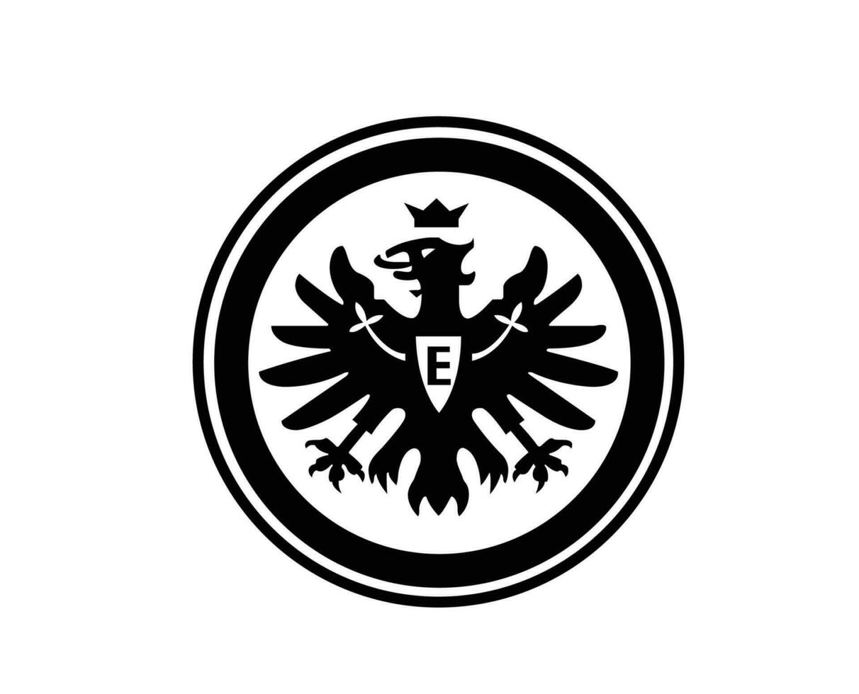 eintracht Frankfurt Verein Logo Symbol schwarz Fußball Bundesliga Deutschland abstrakt Design Vektor Illustration