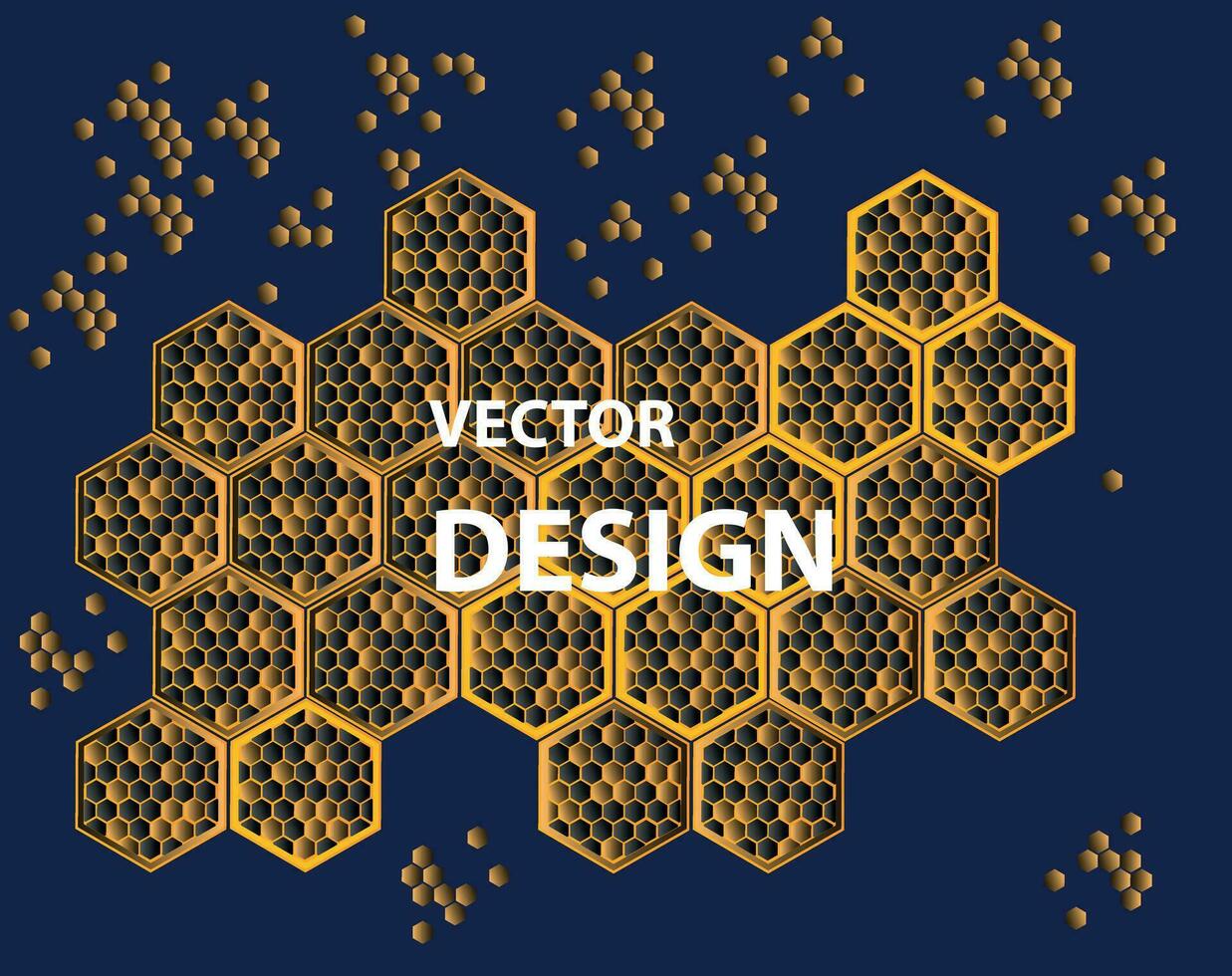 vektor bakgrund bild i de form av strukturerad hexagoner. de textur är tagit fram på de grund av vaxkaka
