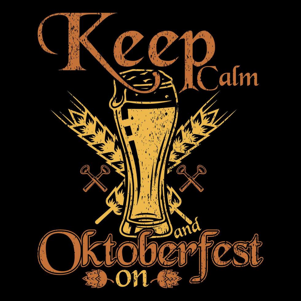 oktoberfest typografi t-shirt design, oktoberfest t-shirt design för öl älskare. tysk festival t-shirt design. vektor