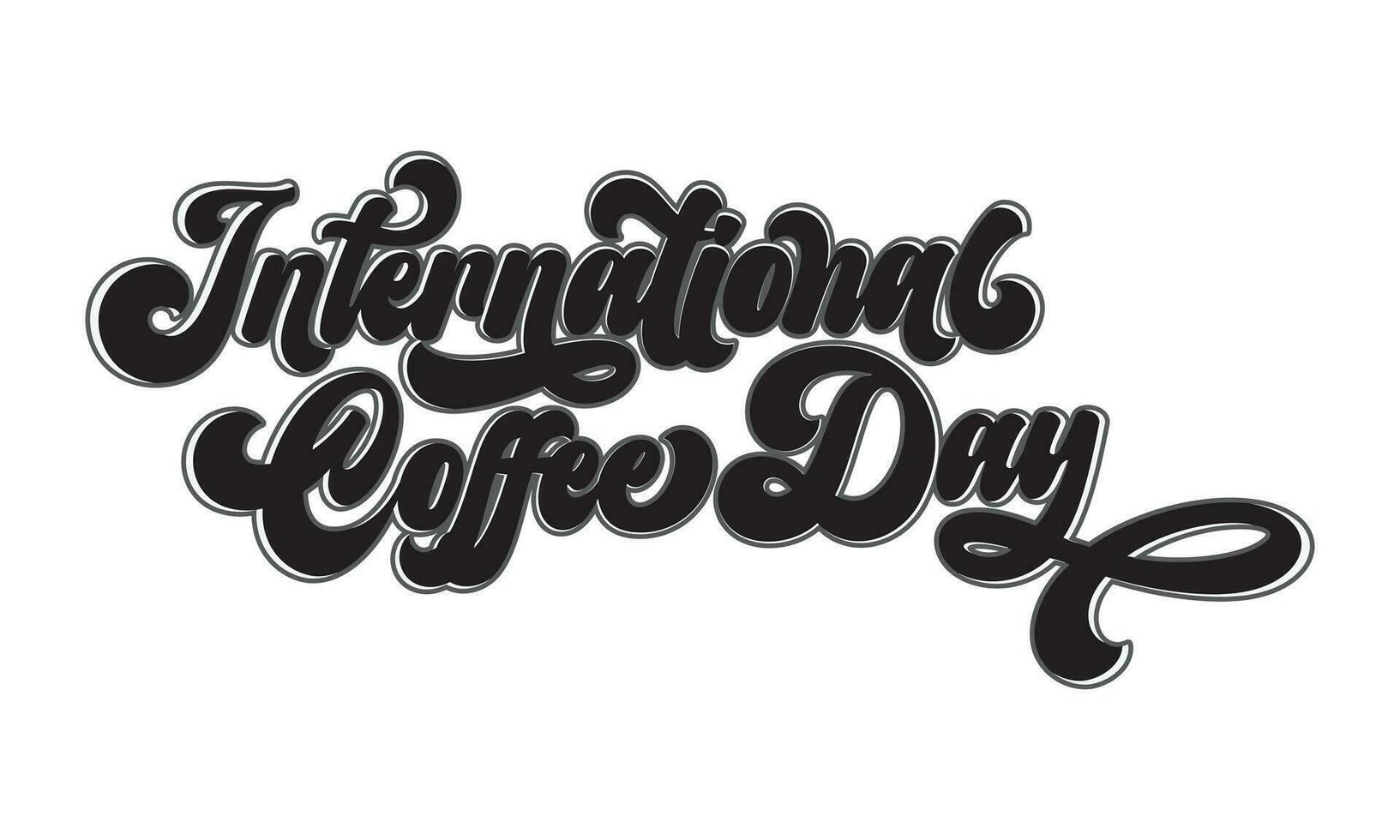 International Kaffee Tag Logo Design Vektor Illustration.