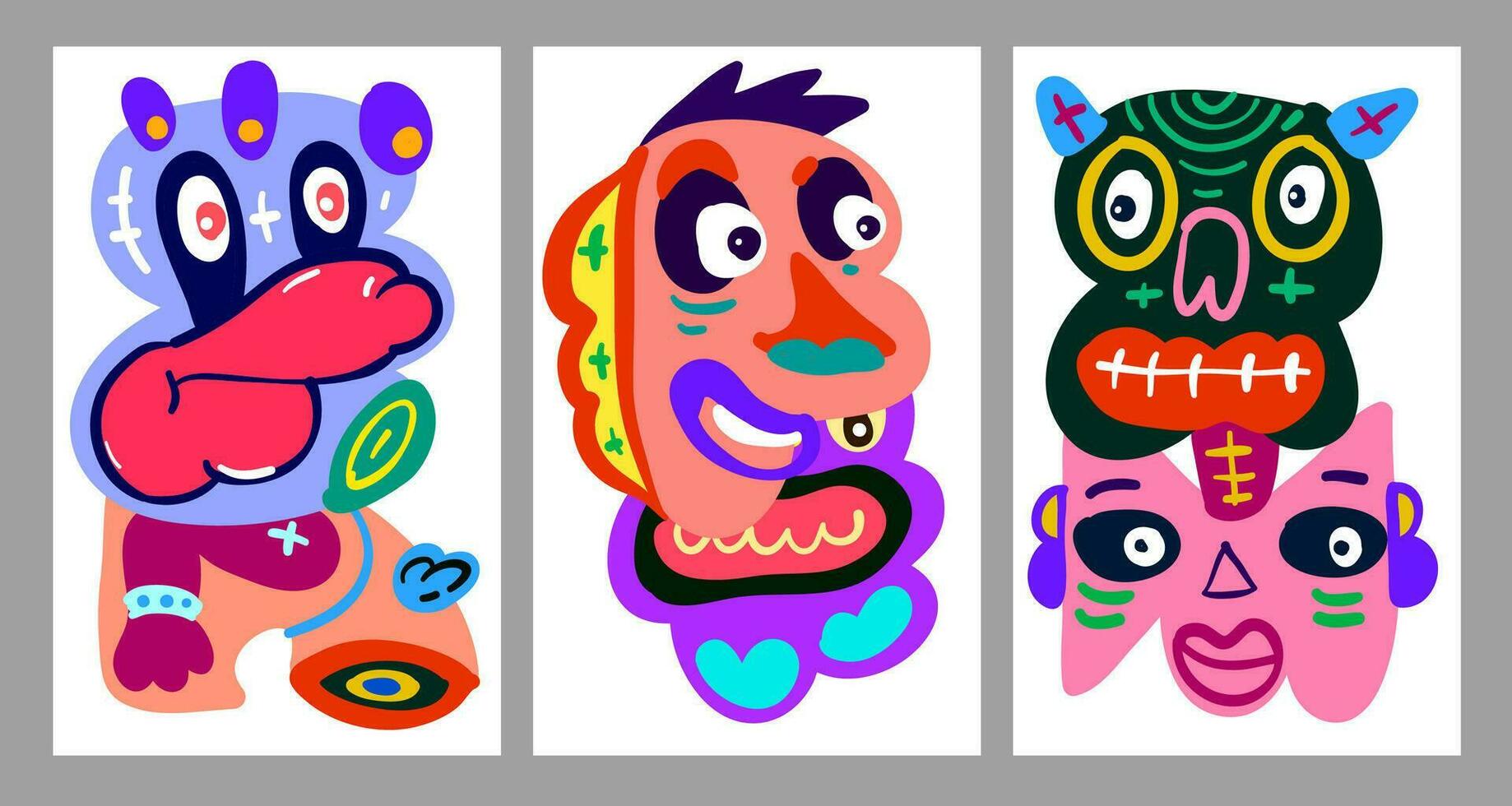 färgrik abstrakt etnisk mönster illustration för sommar Semester baner och affisch vektor