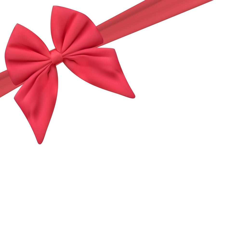 tom presentkortsmall med rosa rosett och band. vektorillustration för ditt företag vektor