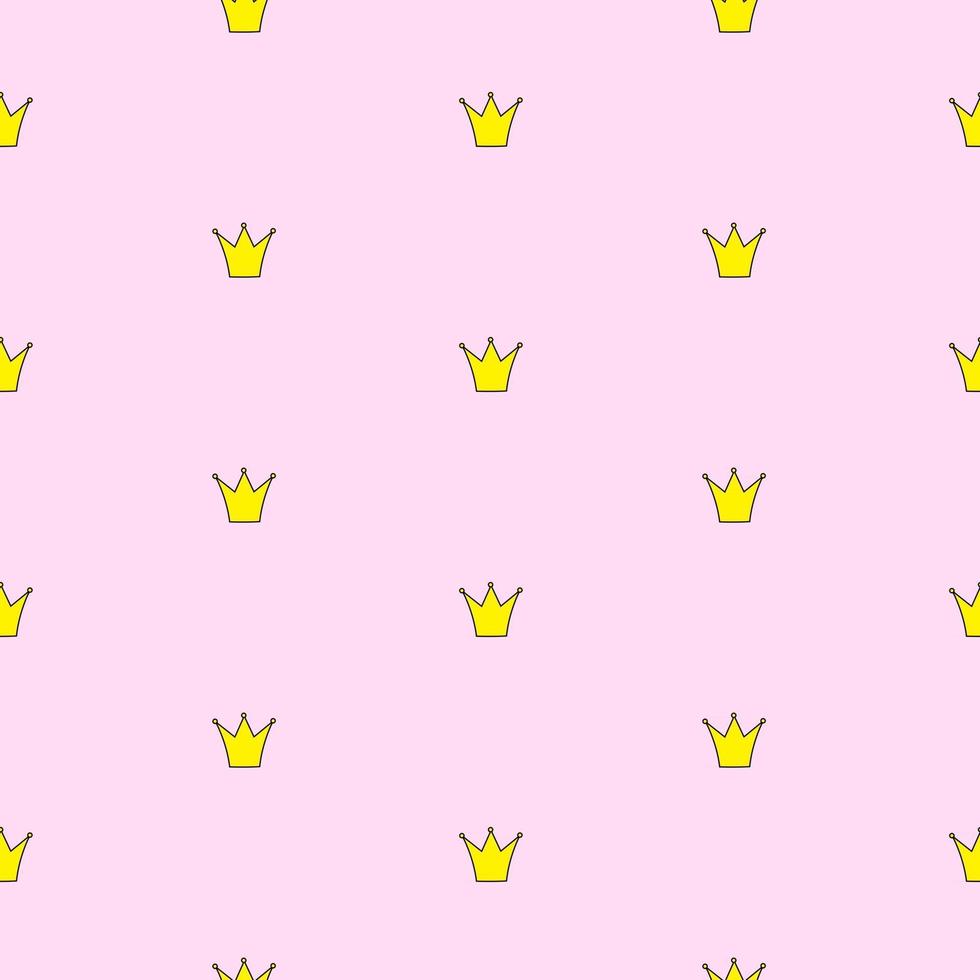 Prinzessin Krone nahtlose Muster Hintergrund Vektor-Illustration vektor