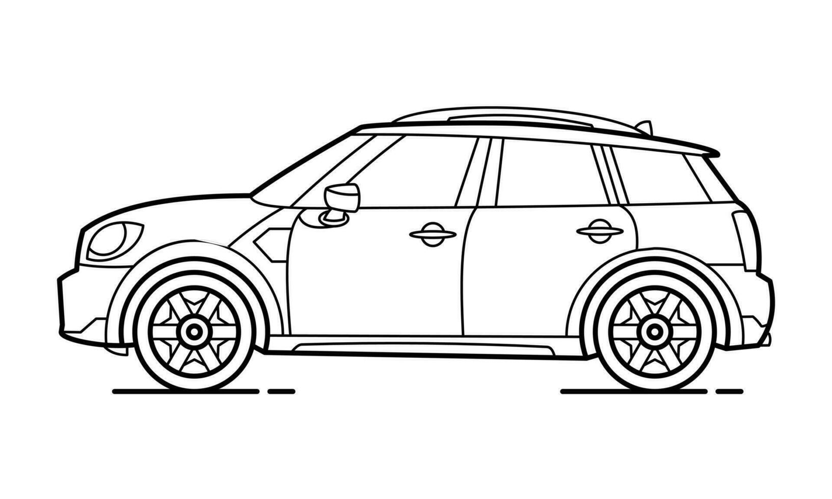 Täglich Auto Gliederung Design zum Zeichnung Buch vektor