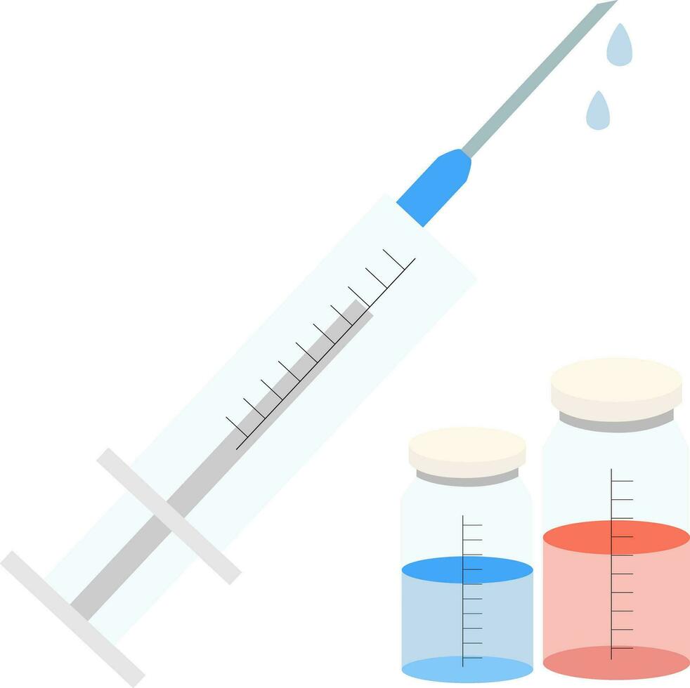 vektor illustration av spruta och infusioner