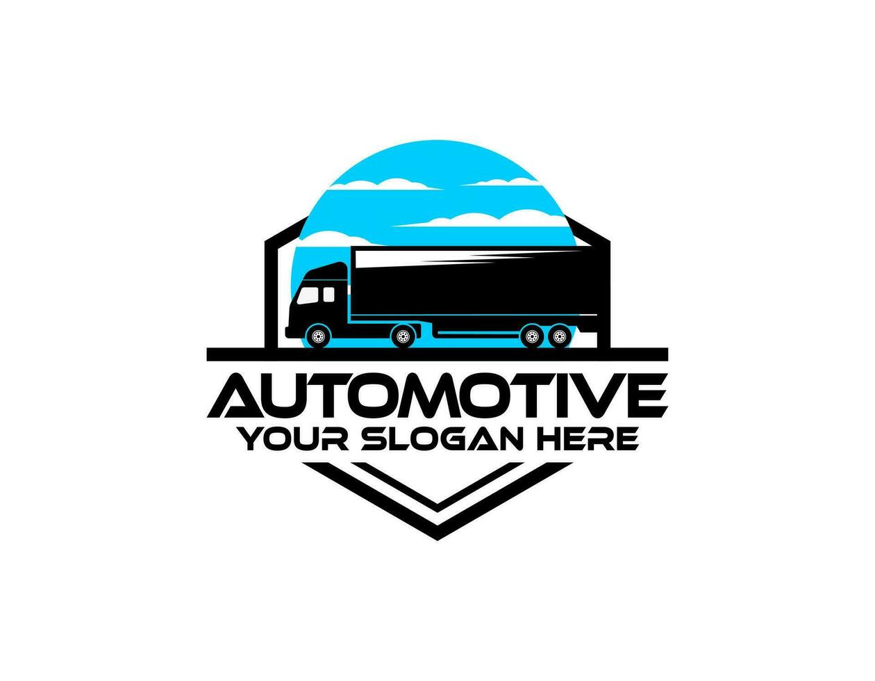 transport lastbilstransporter logistik logotyp vektor