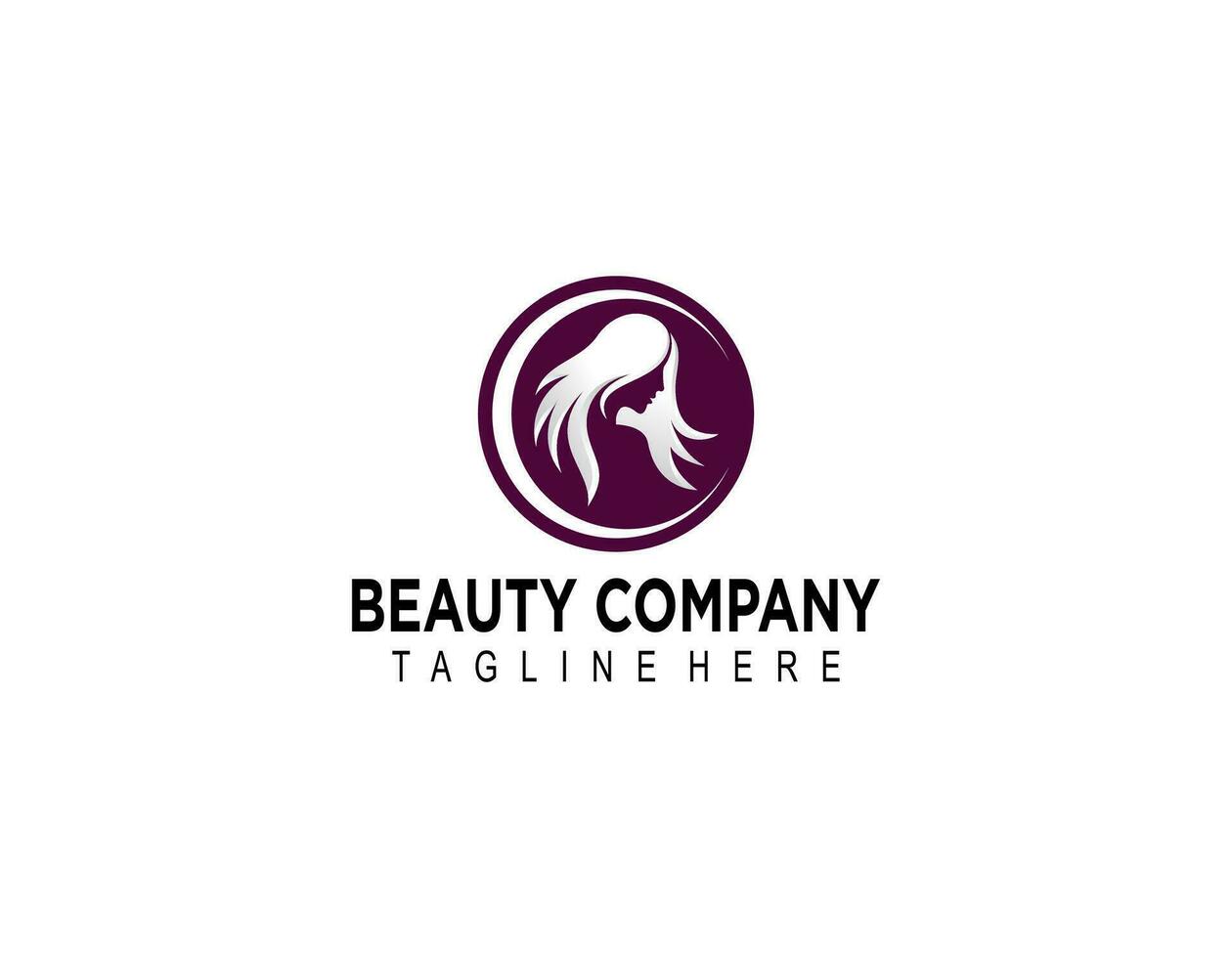 Frau Gesicht Logo Symbol Vektor. Frauengesichtslogodesign-Vektorillustration, Mädchenschattenbild für Kosmetik, Schönheit, Salon, Gesundheit und Badekurort, Modethemen. vektor