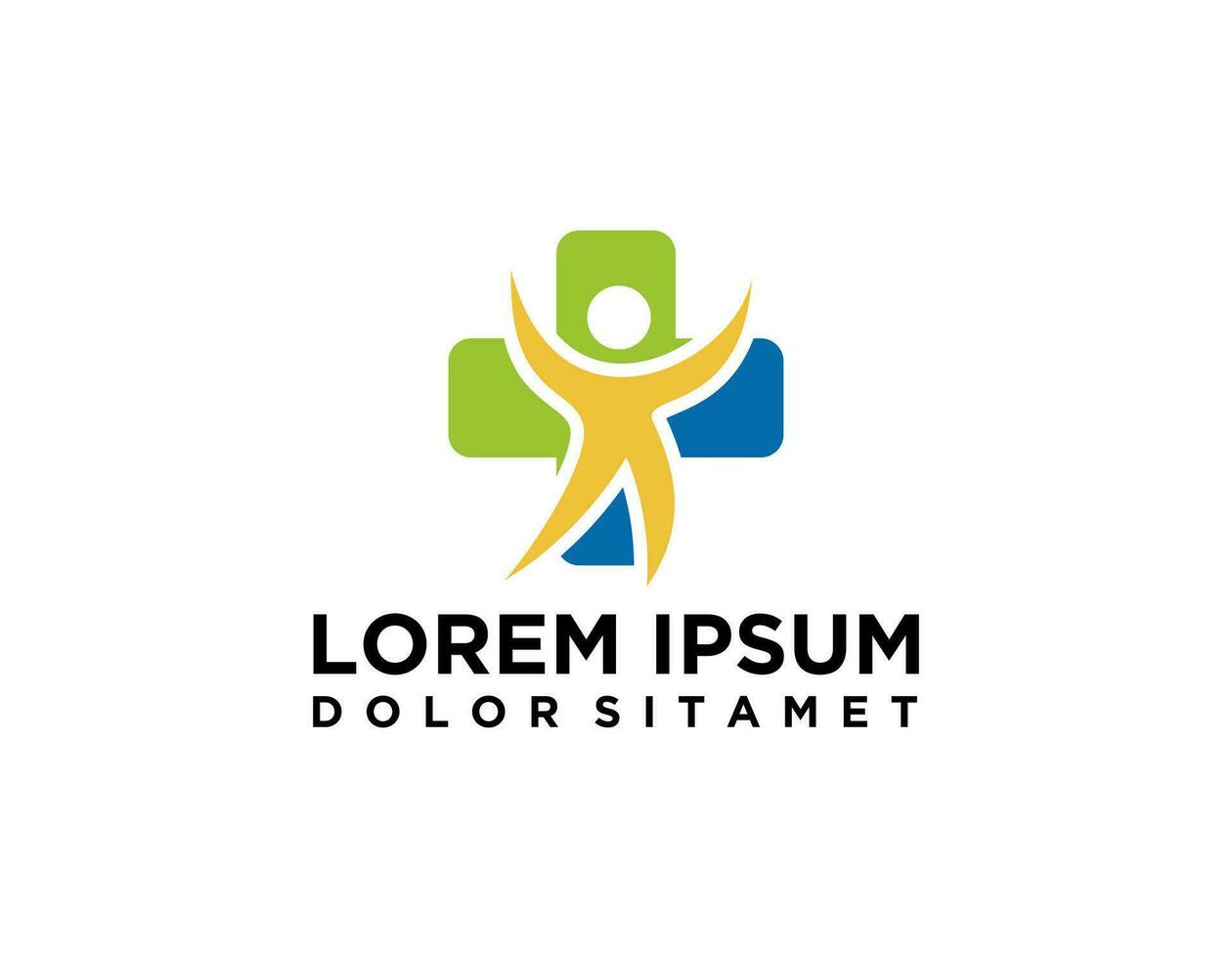 korsa plus medicinsk logotyp ikon design mall element vektor