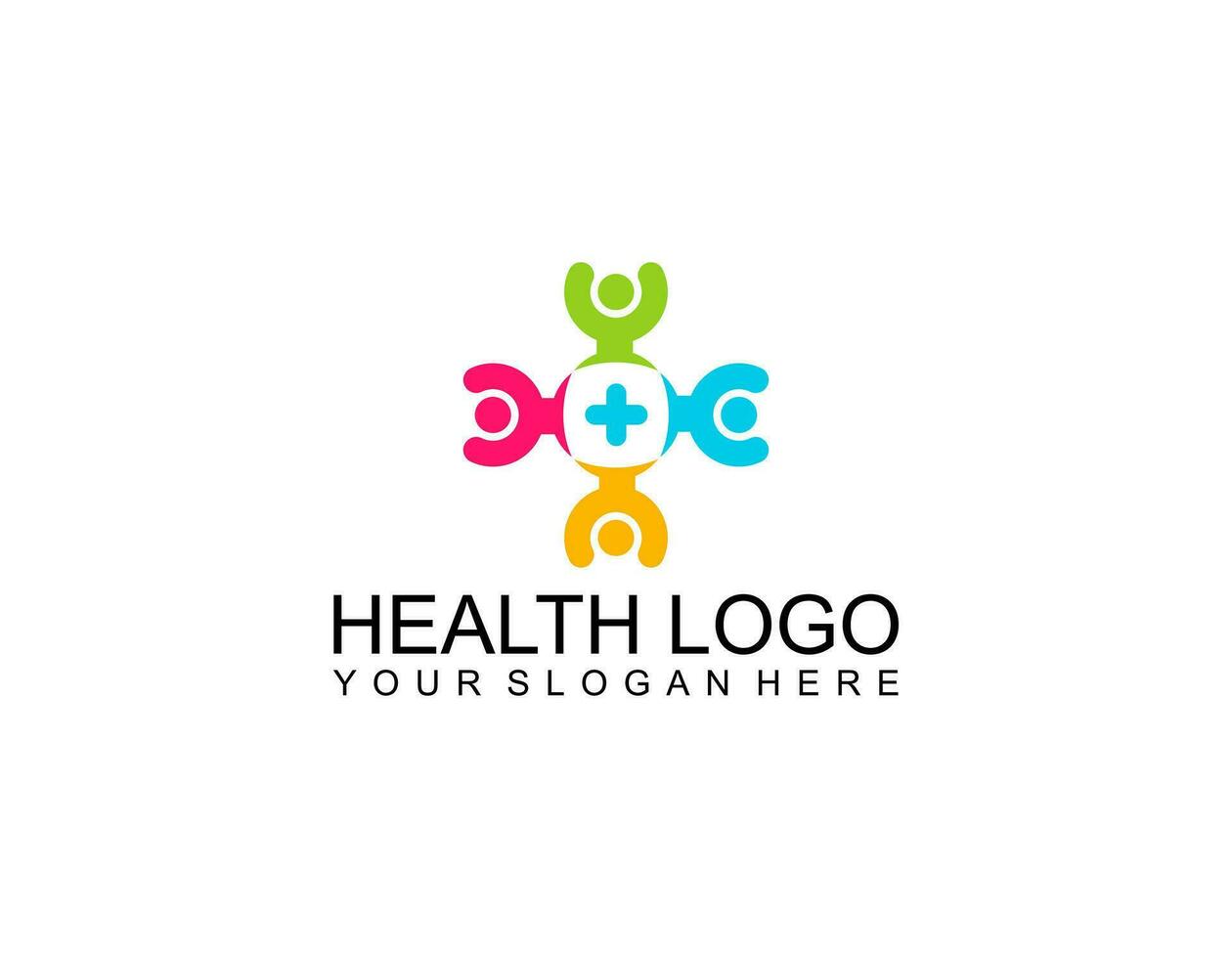 abstrakt Menschen Pflege Vektor Logo. Hand Kind Pflege Logotyp. kreativ Negativ Raum Symbol Symbol