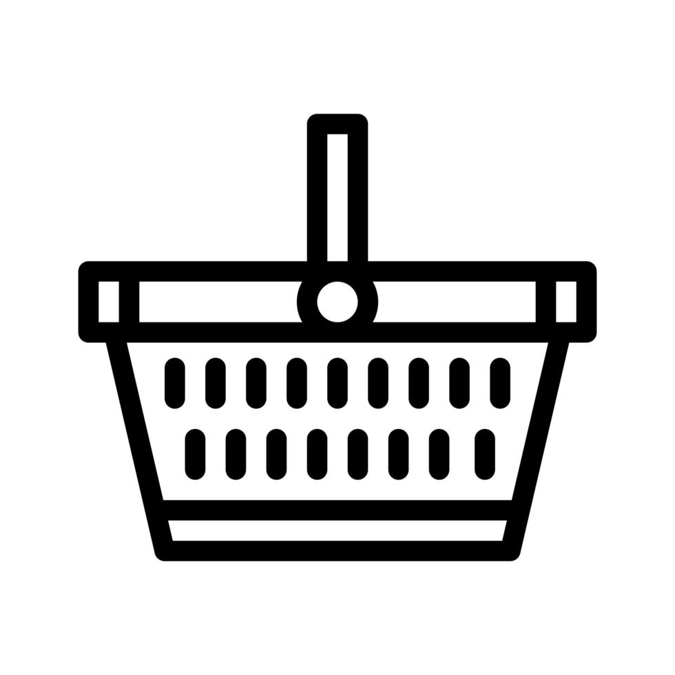 shopping korg ikon vektor