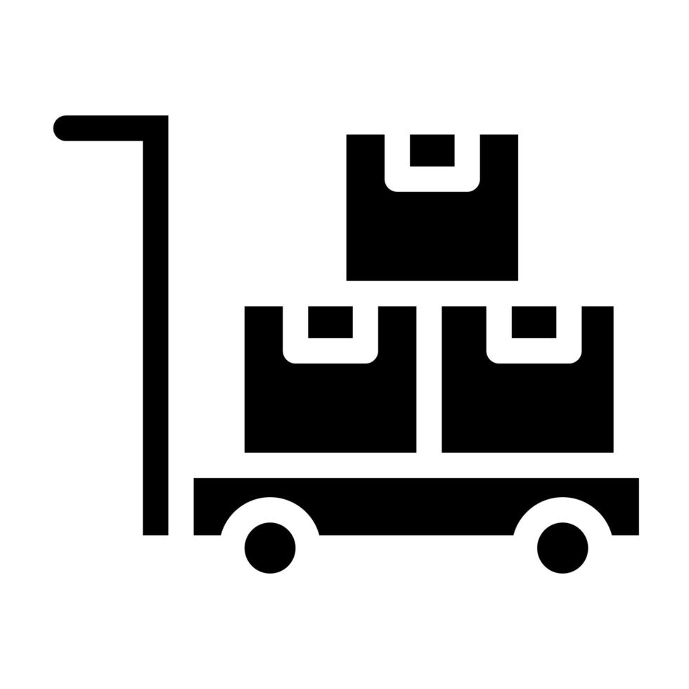 Trolley-Vektor-Symbol vektor