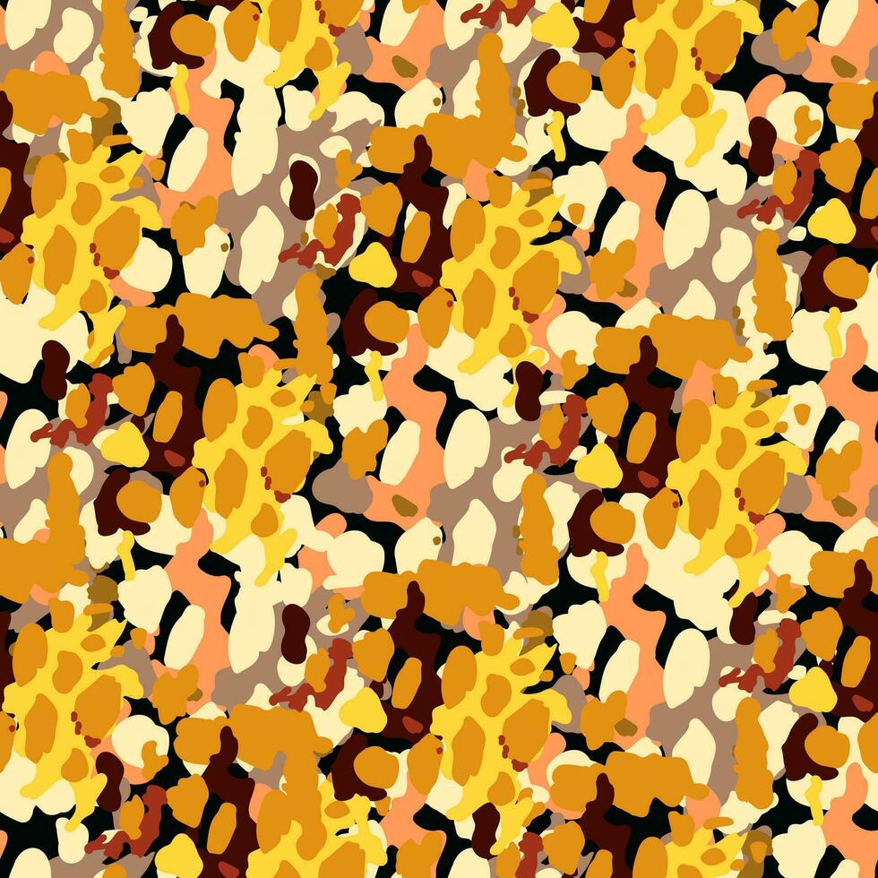 kreativ abstrakt leopard hud sömlös mönster. texturerad kamouflage bakgrund. trendig djur- päls tapet. vektor