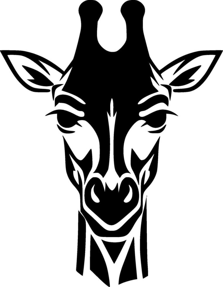 Giraffe - - minimalistisch und eben Logo - - Vektor Illustration