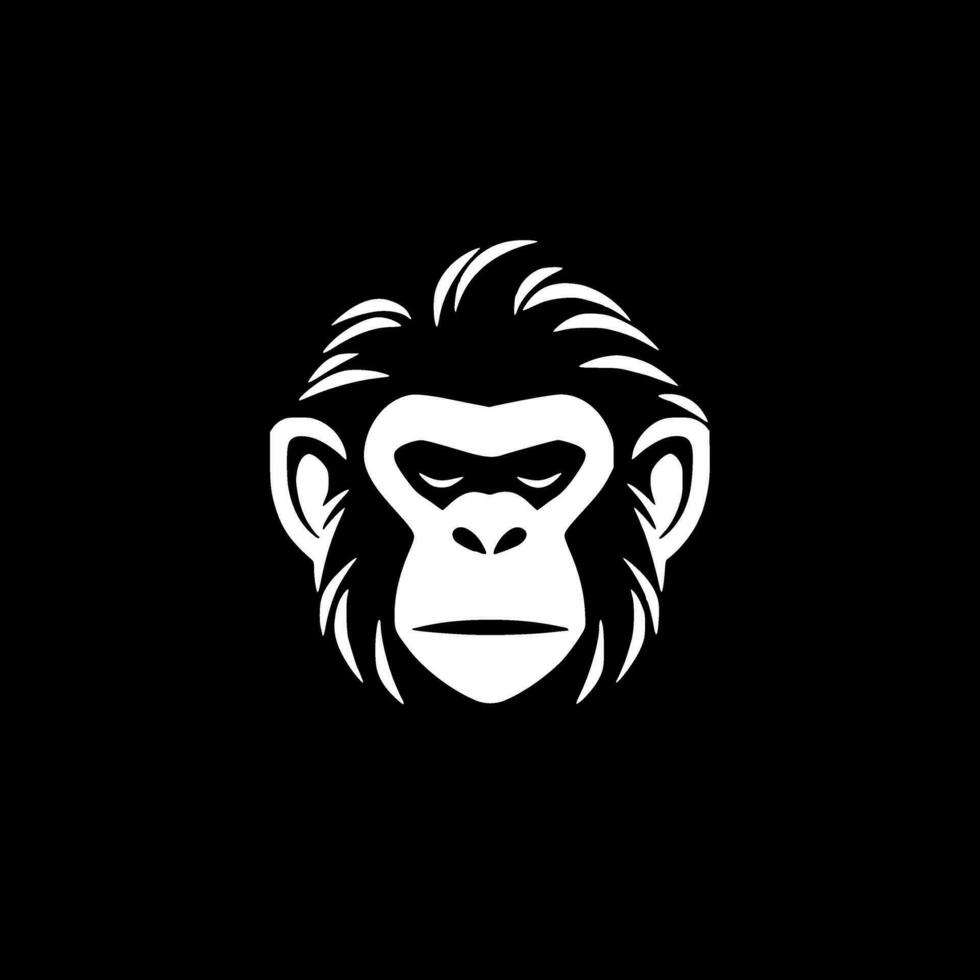 Affe - - minimalistisch und eben Logo - - Vektor Illustration