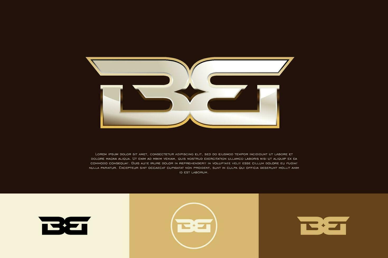 bb första modern exklusiv emblem logotyp mall för företag vektor