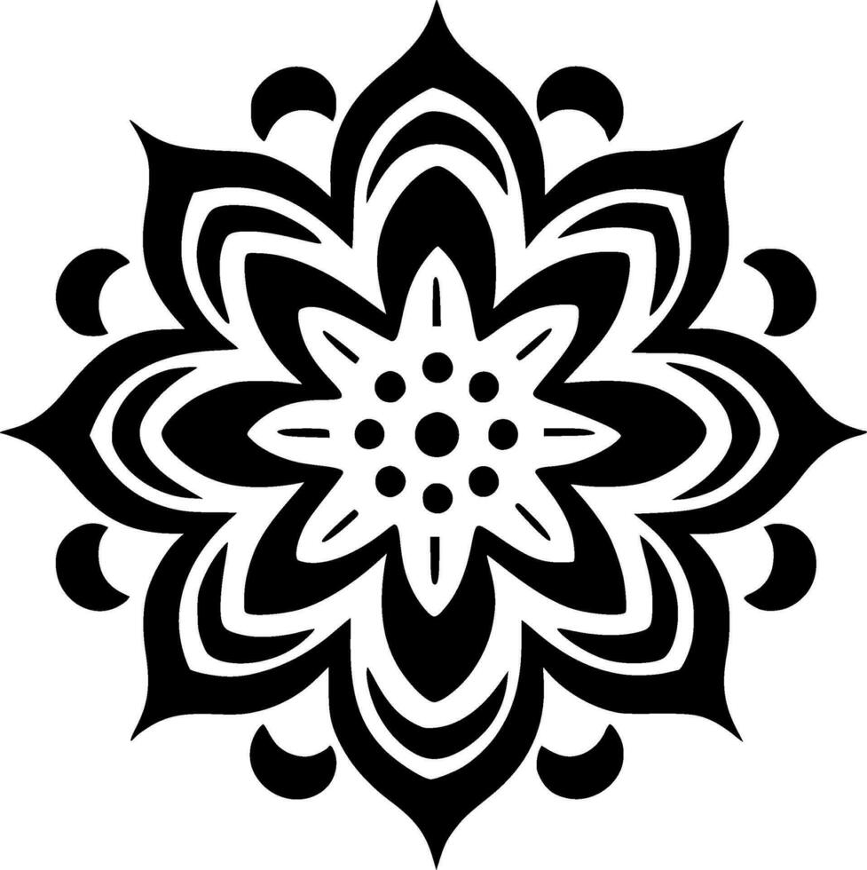 mandala - minimalistisk och platt logotyp - vektor illustration