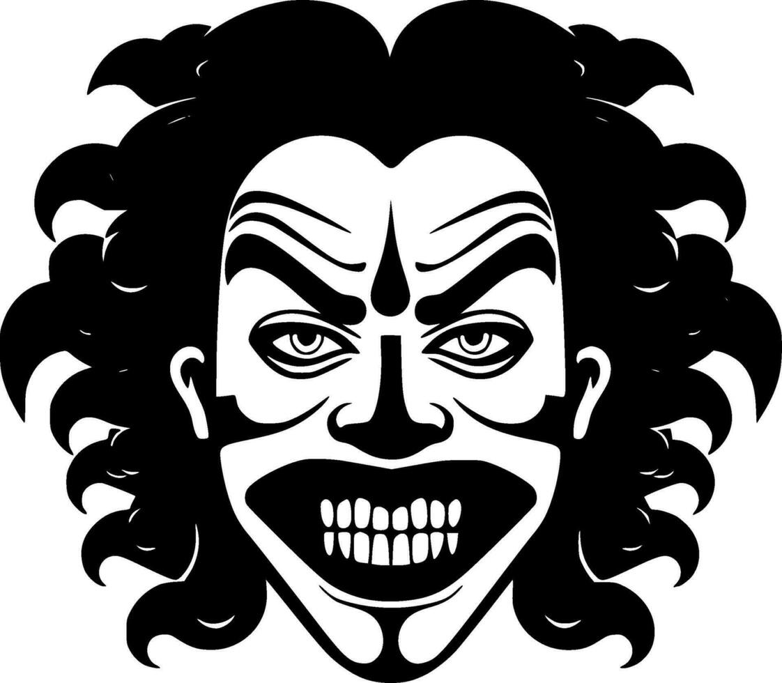 Clown - - minimalistisch und eben Logo - - Vektor Illustration