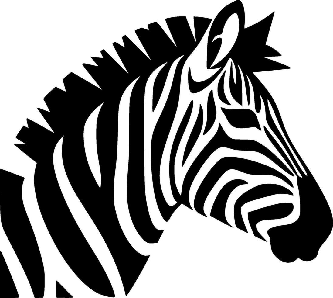 Zebra - - minimalistisch und eben Logo - - Vektor Illustration