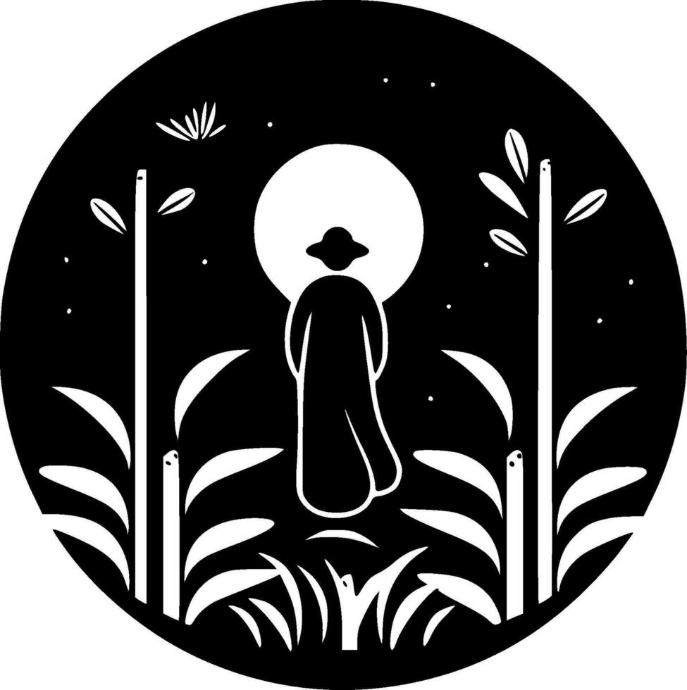 Garten - - minimalistisch und eben Logo - - Vektor Illustration