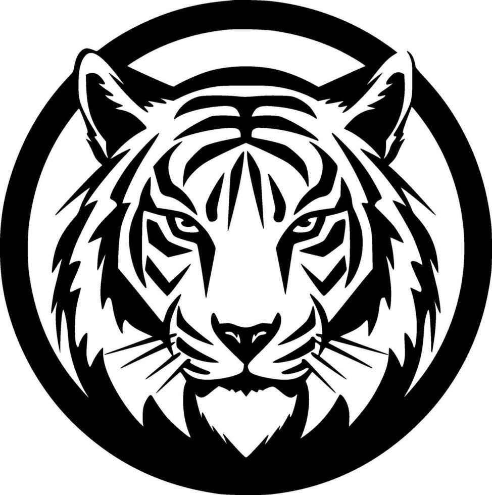 Tiger - - minimalistisch und eben Logo - - Vektor Illustration