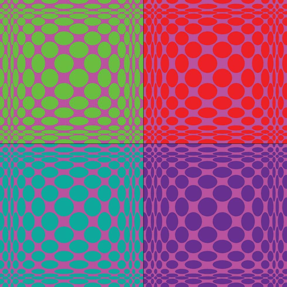 mod op konst vektor mönster med ljus färgsand cirklar