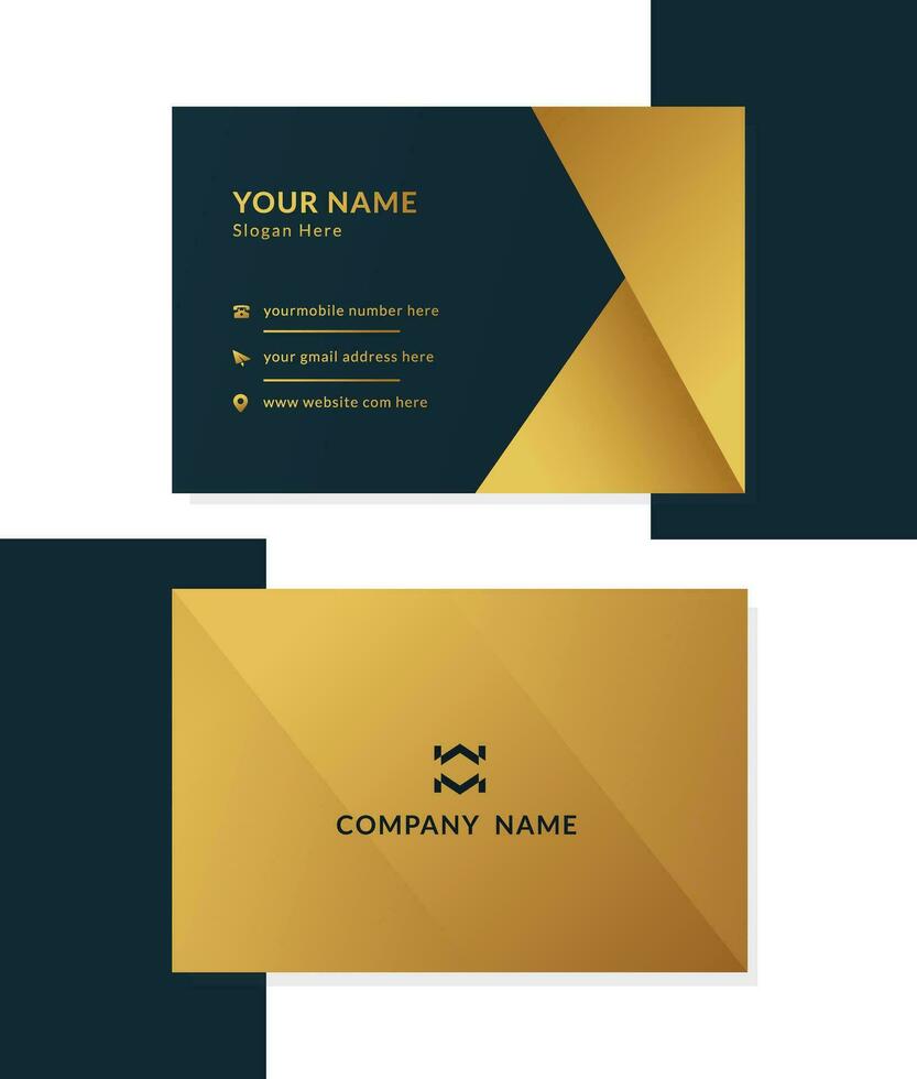 golden Luxus Geschäft Karte Vorlage vektor