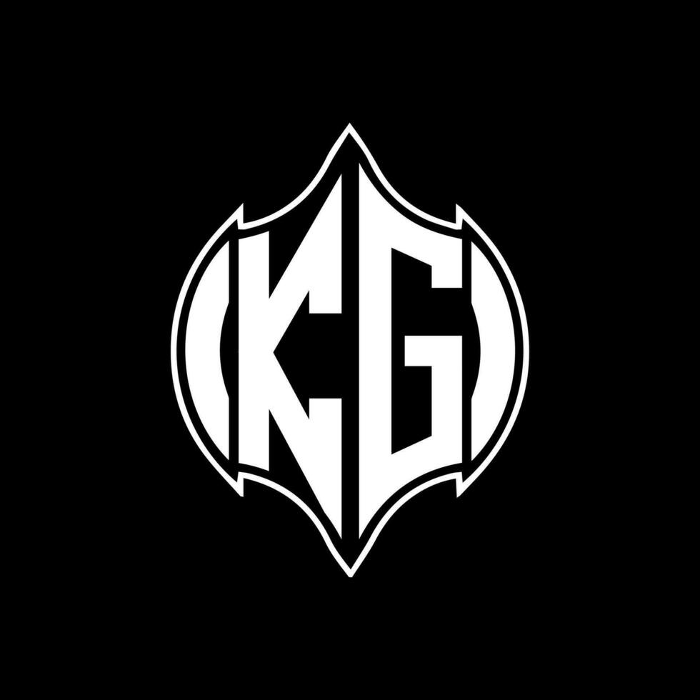 kg brev logotyp design. kg kreativ monogram initialer brev logotyp begrepp. kg unik modern platt abstrakt vektor brev logotyp design.
