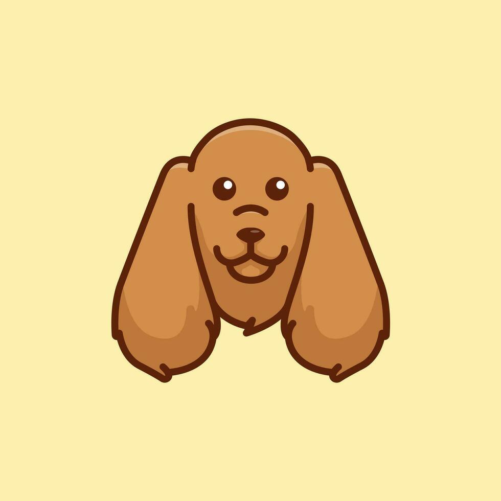 söt avatar cockerspaniel spaniel huvud enkel tecknad serie vektor illustration hund raser natur begrepp ikon isolerat