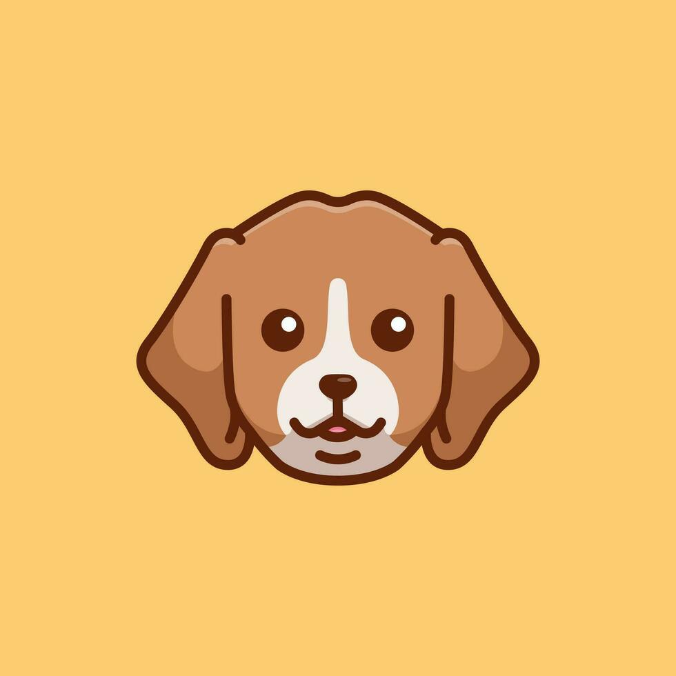 söt avatar foxhound huvud enkel tecknad serie vektor illustration hund raser natur begrepp ikon isolerat