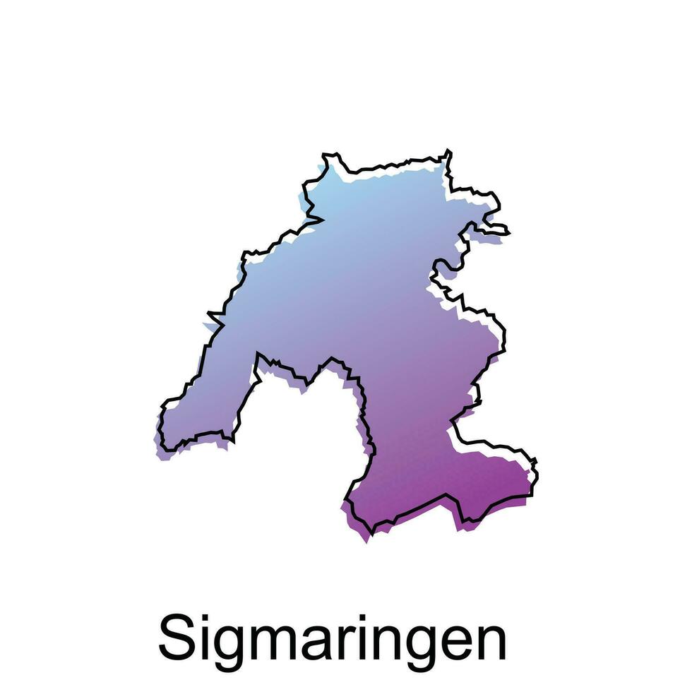 Karte Stadt von Sigmaringen, Welt Karte International Vektor Design Vorlage
