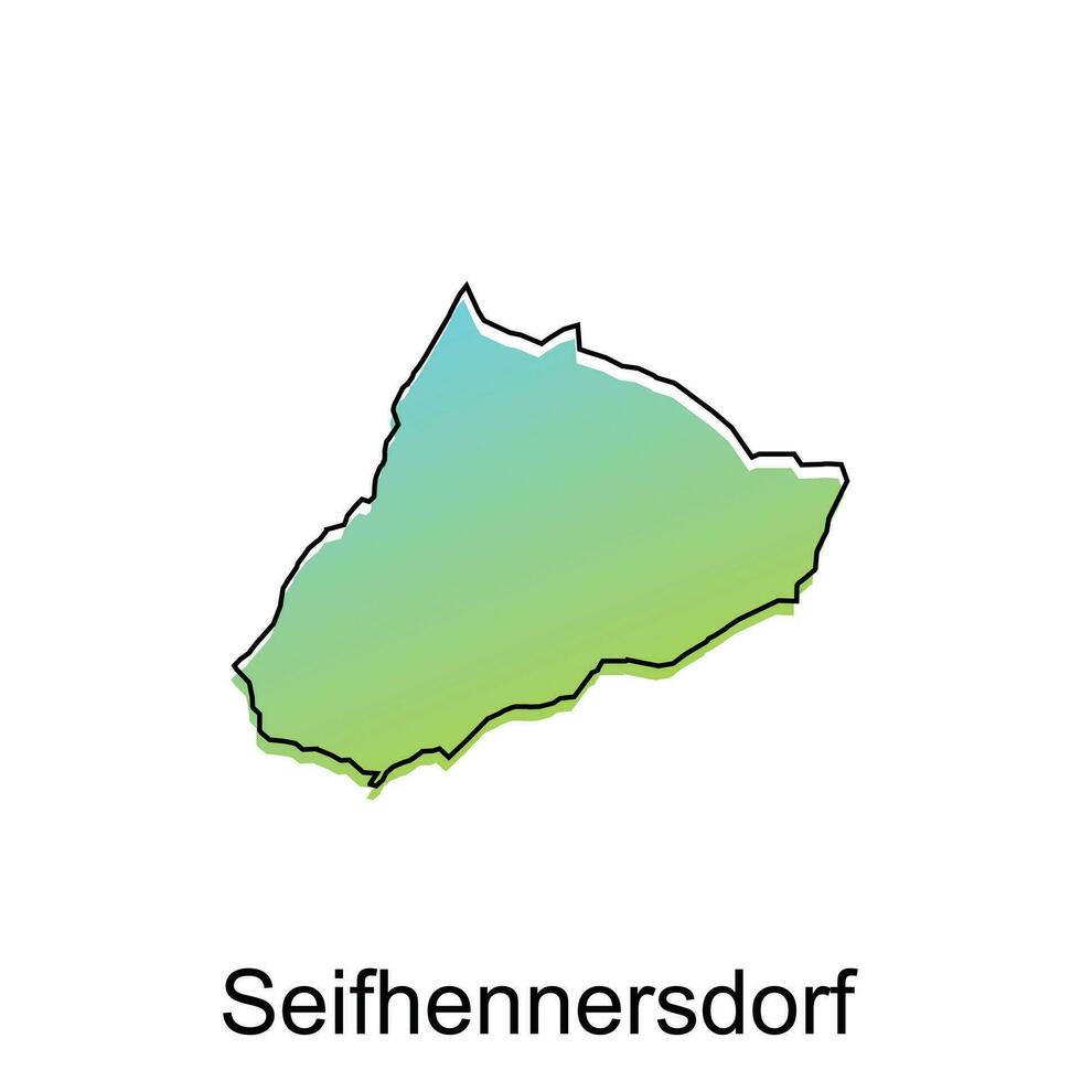 vektor Karta av seifhennersdorf modern översikt, hög detaljerad vektor illustration vektor design mall, lämplig för din företag