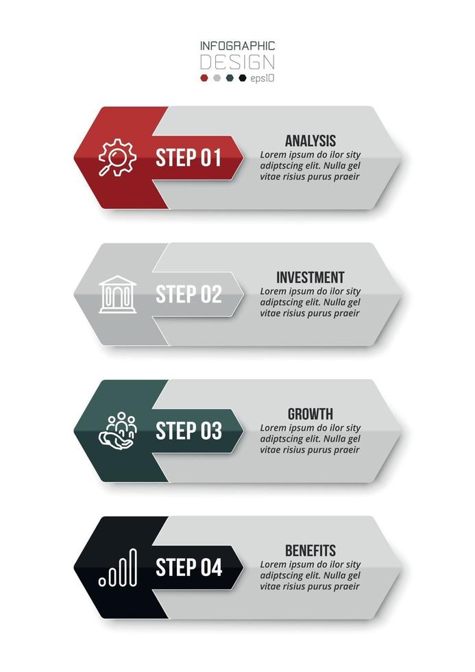 affärsarbete flöde infographic mall. vektor