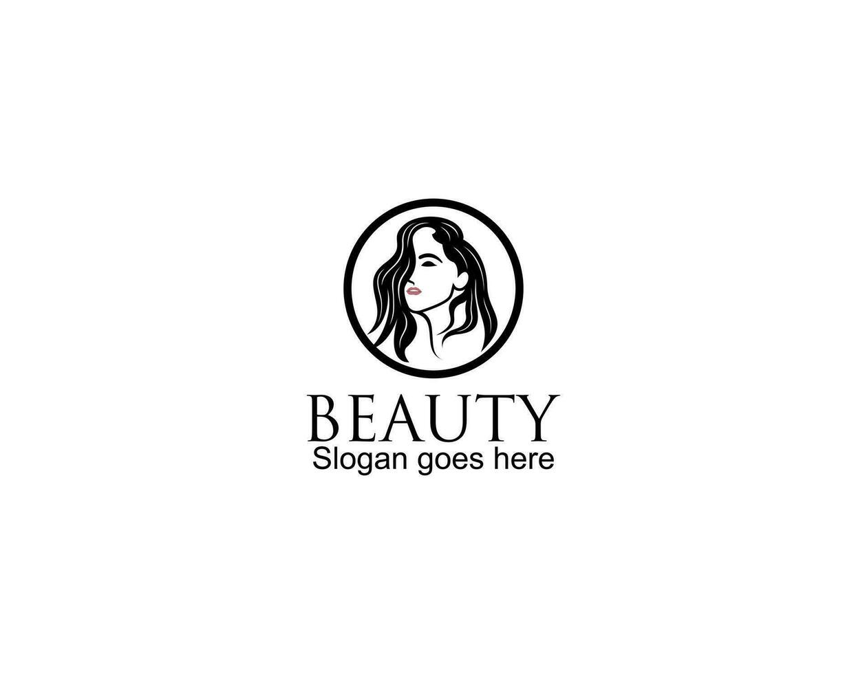 vektor silhuett av en flicka i profil mall logotyp eller ett abstrakt begrepp för skönhet salonger, spa, kosmetika, mode och skönhet