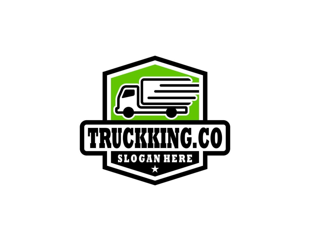 logistik lkw logo design anhänger vektor transport express fracht lieferung unternehmen vorlage idee