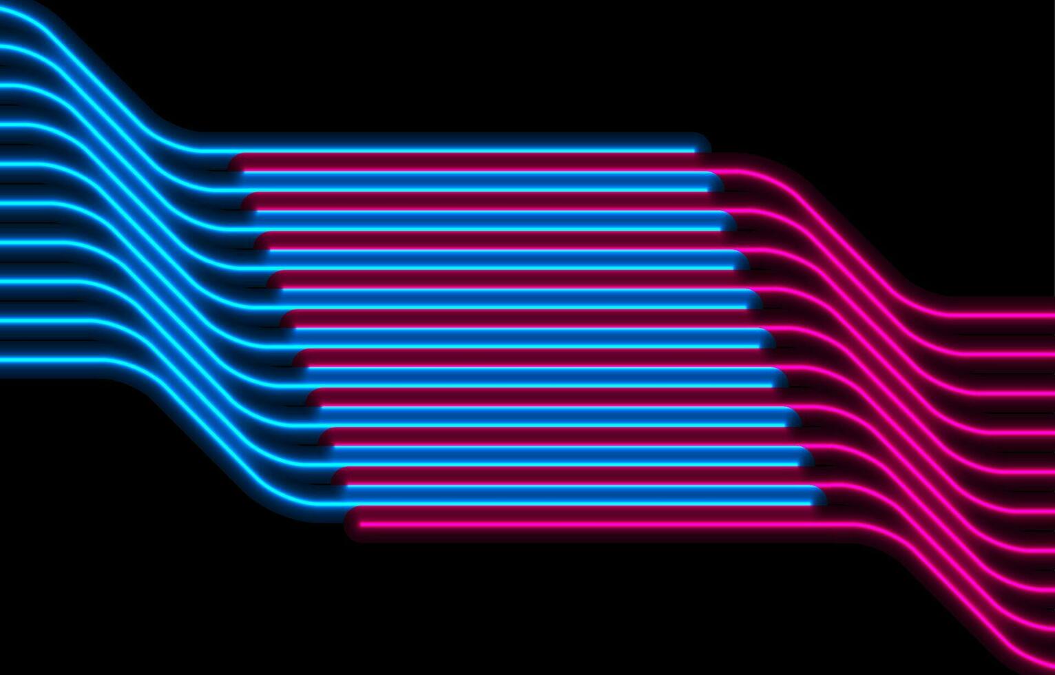 blå och lila neon rader retro abstrakt bakgrund vektor
