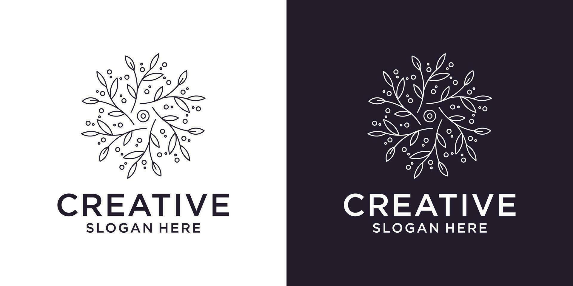 Blumen- Ornament Schönheit Logo Design abstrakt vektor