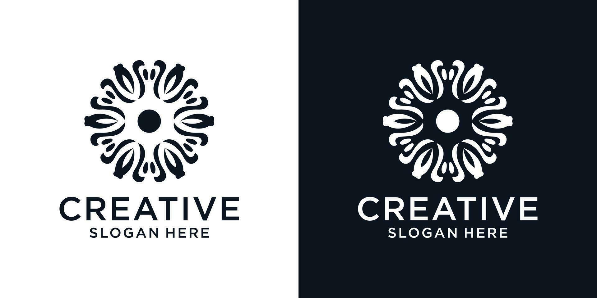 Blumen- Ornament Schönheit Logo Design abstrakt vektor