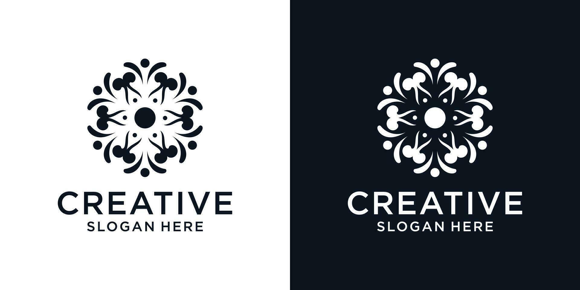 blommig prydnad skönhet logotyp design abstrakt vektor