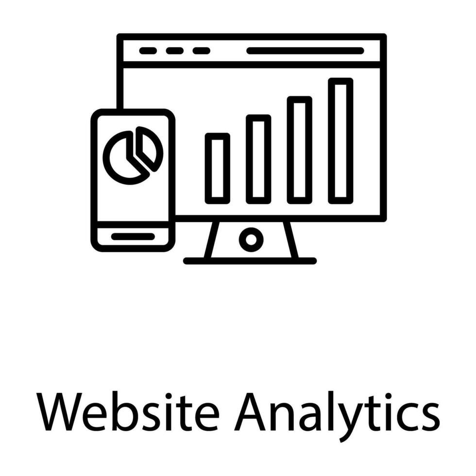 Internet und Digital Marketing Linie Symbole vektor