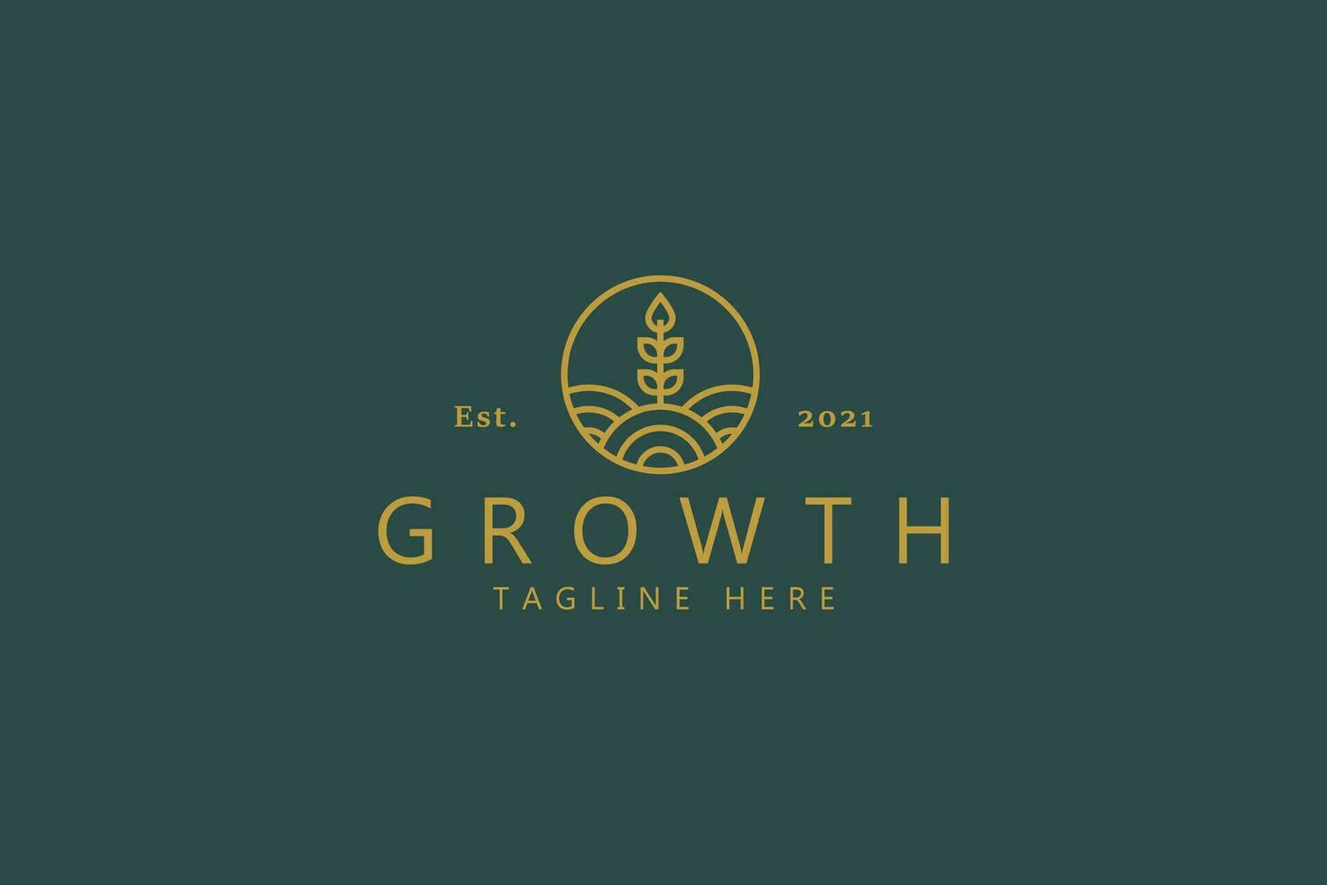 tillväxt premie vektor vete logotyp. natur växt produkt symbol för företag.