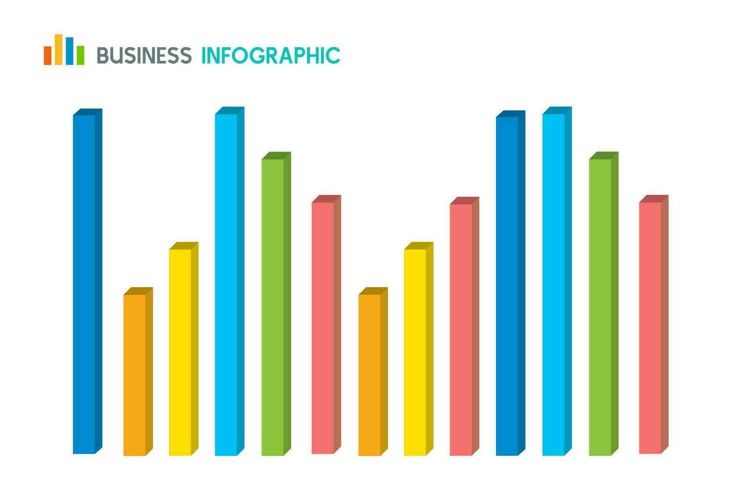 Bar Diagramm Graph Diagramm Statistik Geschäft jährlich Bericht bunt Infografik, Illustration Vektor