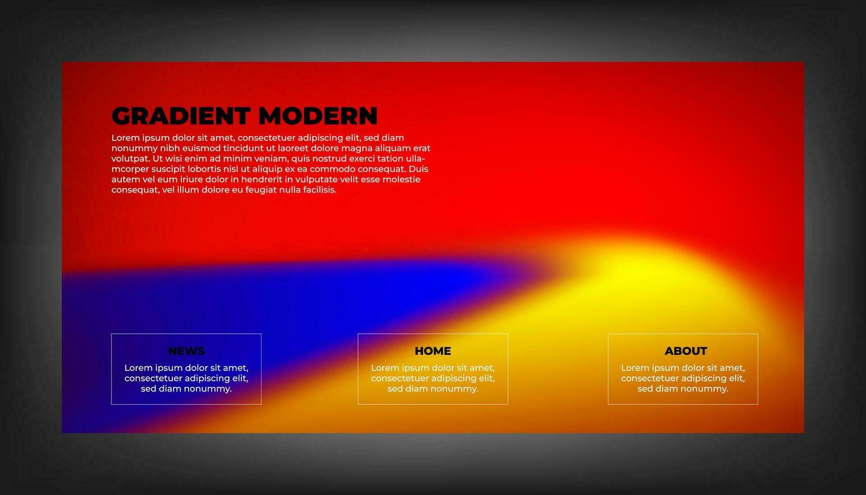 modern Hintergrund Design mit Gradient und Korn Textur. minimalistisch Gradient Hintergrund mit geometrisch Formen zum Webseite Design, Landung Buchseite, Hintergrund, Banner, Poster, Flyer, und Präsentation vektor