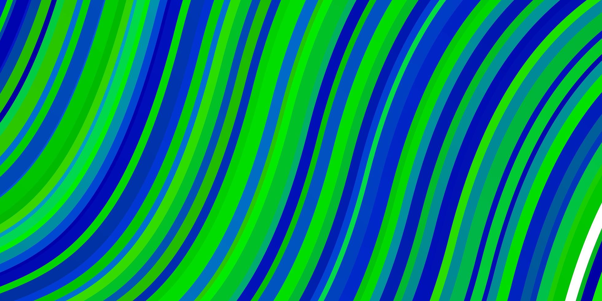 hellblauer, grüner Vektorhintergrund mit gebogenen Linien. bunte Illustration, die aus Kurven besteht. Muster für Geschäftsbroschüren, Broschüren vektor