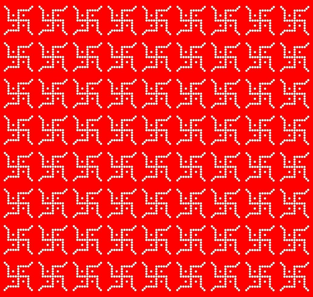 Weiß Hakenkreuz Vektor Hintergrund. Hakenkreuz Hintergrund mit rot Farbe.