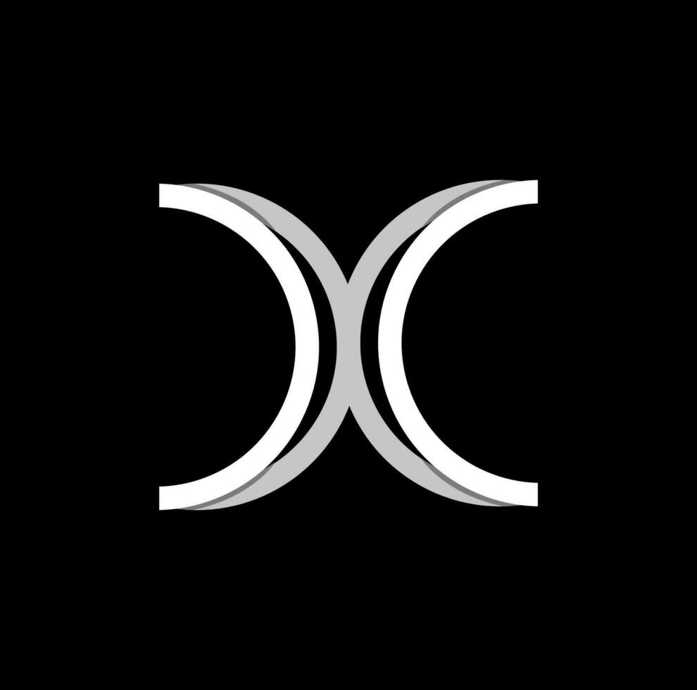x varumärke namn typografi vektor ikon