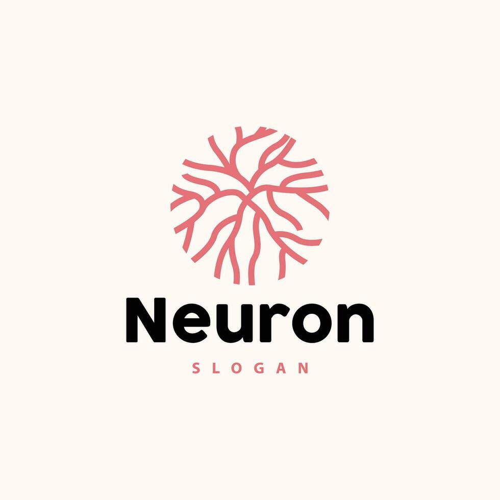 Neuron Logo, Neuron Nerv oder Seetang Vektor abstrakt Molekül Design, Vorlage Illustration