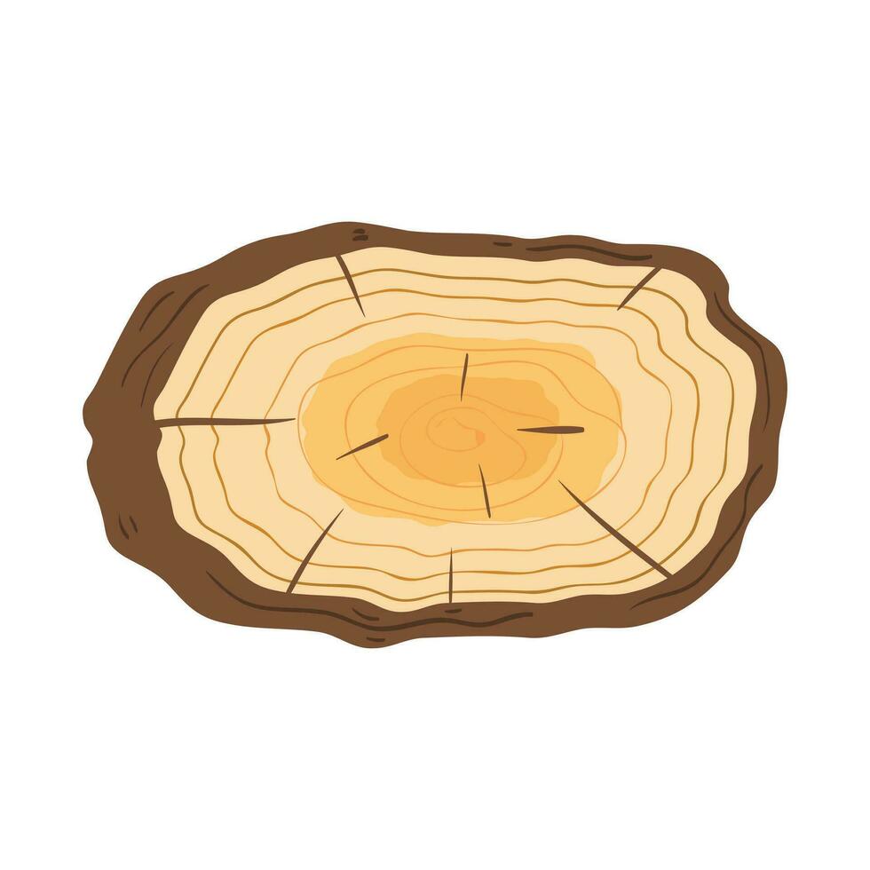 Holz Scheibe Illustration. Hand gezeichnet Vektor Illustration hölzern Scheibe. vorgefertigt Holz Scheibe Design, rustikal Holz Scheibe Clip Art.