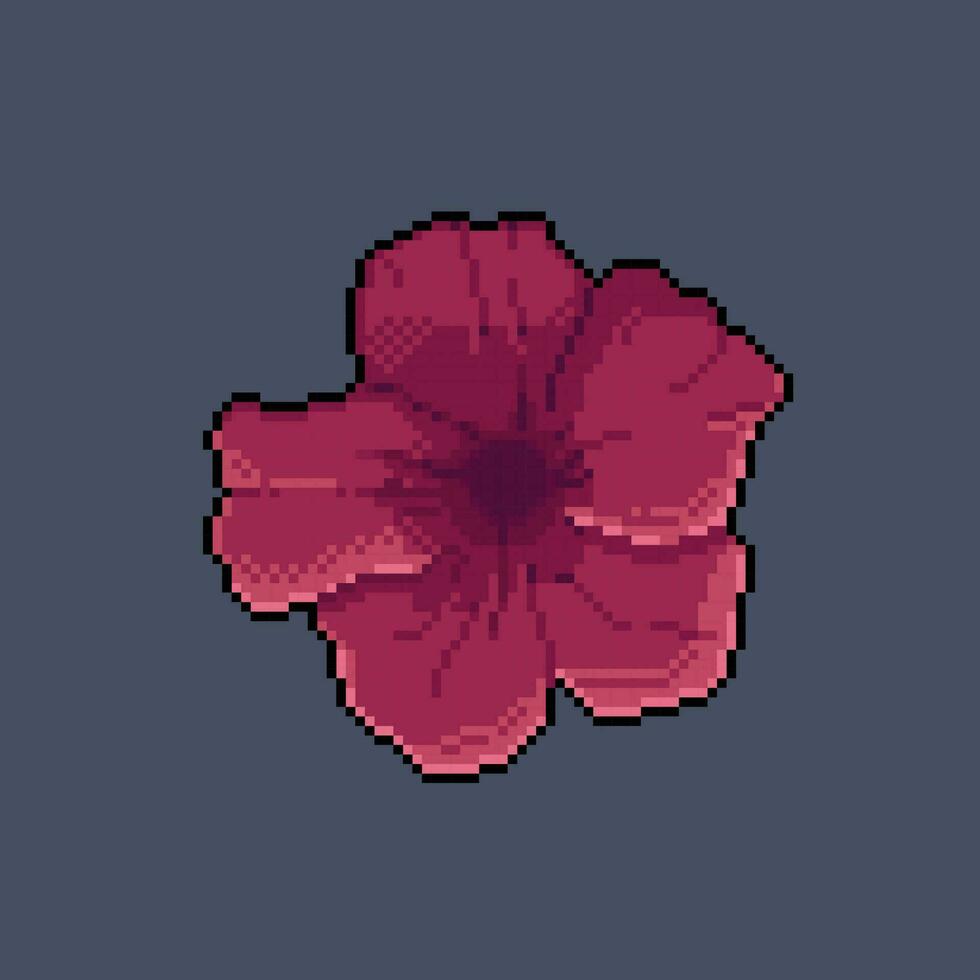 Rosa Blume im Pixel Kunst Stil vektor